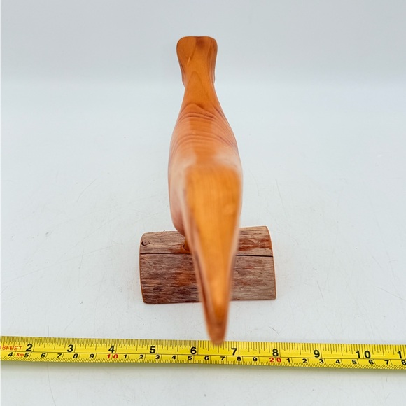 Vintage Carved Wood Seagull, Acadian Handcrafts Shorebird Sculpture, home decor - Picture 9 of 11